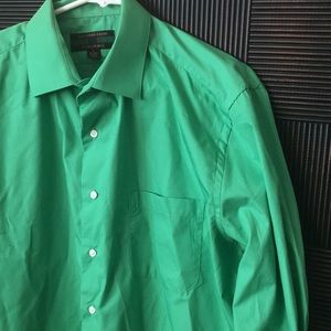 Green men’s dress shirt